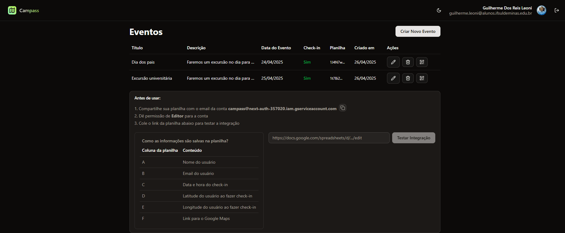 app screen