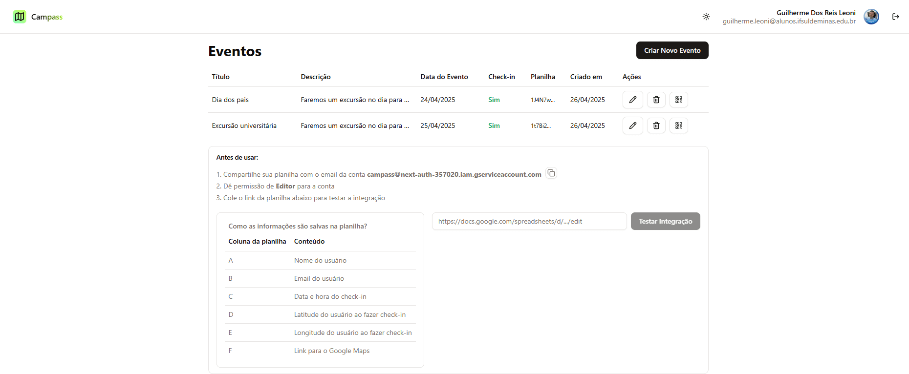 app screen